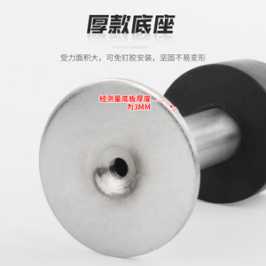 Stainless Steel Door Stop With Rubber Tip Wall Mount Minimalist Design Durable For Bedroom Door Protection - Product Image 2