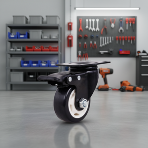 Modernes Design 3 Zoll PVC-Lenkrollen Schwenkbar Fest Starr Möbelrad Mittelschwerlast mit Bremse für Industrielle Anwendungen - Product Image 4