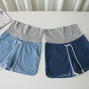 <span class=keywords><strong>Short</strong></span> de grossesse en <span class=keywords><strong>jean</strong></span> à taille élastique tendance été avec trou déchiré tendance pour femmes enceintes - Product Image 5