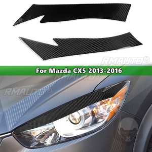 ฝาครอบตกแต่งไฟหน้ารถยนต์คาร์บอนไฟเบอร์ 2 ชิ้น สำหรับ Mazda CX5 ปี 2013-2016 สติ๊กเกอร์ติดรถยนต์ ฝาครอบตกแต่งไฟหน้า - Product Image 1