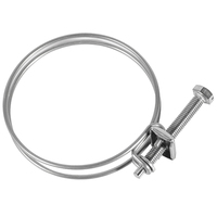 Collier de serrage double fil galvanisé robuste à ressort pour tuyaux, usage automobile