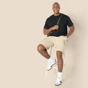 T-shirt uni à manches courtes en jersey tricoté épais 100 % coton, anti-boulochage, séchage rapide, écologique, pour homme, avec lettres imprimées - Product Image 5