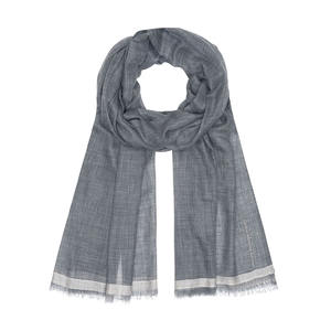 צעיף קשמיר טהור ארוג צעיף צעיף צעיף מגולף פנימי בגודל גדול mongolia oem התאמה אישית צמר מפואר מלאנג 'ל אפור קל משקל - Product Image 3