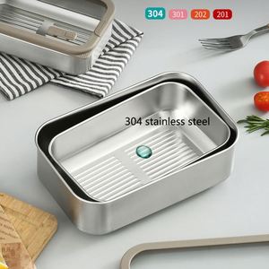 Lonchera Transparente a Prueba de Explosiones con Tapa Visible, Caja de Almacenamiento Hermética para Refrigerador, Loncheras Bento de Acero Inoxidable 304 - Product Image 3