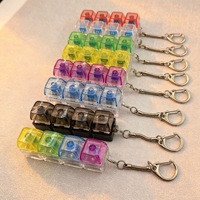 Custom Keycap KeyChain Creative KeyChain Keyboard Feeling Mini Decompression Teens Sensory PVC Keycaps Key Chain Ornaments Toy