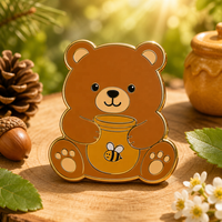Nouvelles Épingles de Revers en Émail Dur Personnalisées, Motif Animal de Dessin Animé, Ours Brun Plaqué, Artisanat Métallique, Vente en Gros, Souvenir, Épingles Mignonnes de Dessin Animé