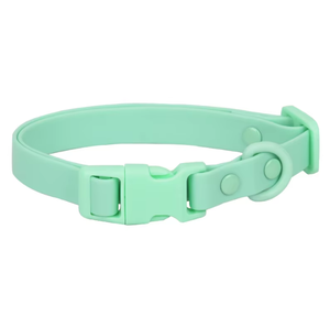 Luxus mehrfarbige Farbe Hunde halsband PVC graviert wasserdicht schmutz abweisend Silikon verstellbare Leine Haustier halsband für Hunde katze - Product Image 6