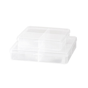 Transparent Plastic PP Jewelry Storage <b>Box</b> 4 Compartment Desktop Organizer for Fishing <b>Gear</b> Paperclip Sewing Accessories - Product Image 4