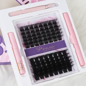 Sp Wimper 12 Rijen Dubbelzijdig Lade Cluster Wimper Groothandel Diy Lash Extensions Kit Segment Lash Cluster Kit