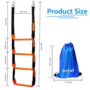 Tissu en polyester d'échelle de corde de bateau pliant portable avec boucle en métal pour kayaks <span class=keywords><strong>jet</strong></span> skis canoës Yachts de sport - Product Image 4