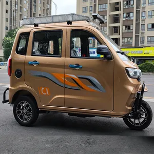 Pasajero cerrado TukTuk 3 ruedas gasolina triciclo gasolina motocicleta