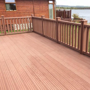 Bon prix rainuré poncé Wpc Decking/revêtement pour cour - Product Image 5