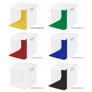 Kit de Estúdio Fotográfico Portátil com Painel LED de 23cm em PVC, Tenda de Iluminação para Fotos com <span class=keywords><strong>6</strong></span> Fundos Coloridos - Product Image 3