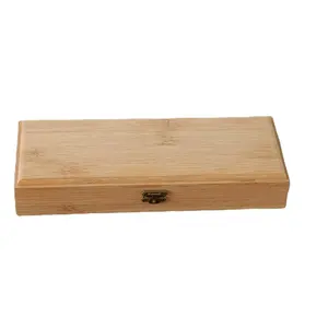 High Quality Bamboo Box Wooden Pen Box Rectangular Wooden Storage Box