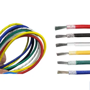 Ul3122 High Temperature Wire Tinned Copper 32-10awg Glass Fiber Insulated Silicone Rubber Braided Wire