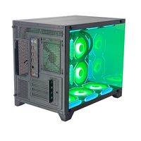 PCOOLING Factory Custom Logo Pc Case Gaming Computer con vidrio templado M-Atx Tower Pc Case para escritorio