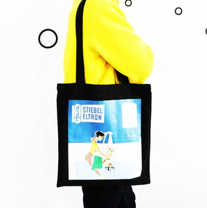 Customized pattern canvas tote bag, cotton shoulder bag, cotton tote bag with logo shopping bag - Product Image 4