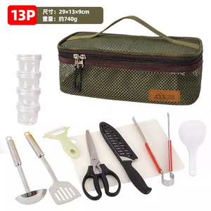 Ensemble d'ustensiles de <span class=keywords><strong>cuisine</strong></span> de <span class=keywords><strong>camping</strong></span> Kit d'ustensiles de <span class=keywords><strong>cuisine</strong></span> de <span class=keywords><strong>camping</strong></span> essentiels pour voiture Ensemble d'ustensiles de <span class=keywords><strong>cuisine</strong></span> de <span class=keywords><strong>camping</strong></span> en plein air Sac de pique-nique Outils Ensemble de fête de voyage - Product Image 4