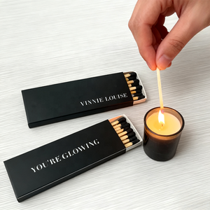 Factory Custom Black Cardboard Long Wooden Match Stick <strong>Matchbox</strong> Small Folding Match Packing Sliding Drawer <strong>Box</strong> with Your logo - Product Image 2