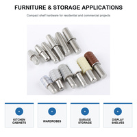 Support d'étagère en silicone gris, cheville métallique 5x16mm pour étagères en bois, armoire de chambre et bibliothèque de bureau