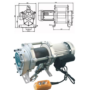 Katrol listrik 220V suspensi portabel, <span class=keywords><strong>Lift</strong></span> mekanik elektro pengangkat kecil derek 800Kg - Product Image 2