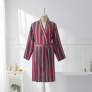 Peignoir unisexe 100% coton Best Seller Séchage rapide Vêtement de nuit d'été Tissu tissé respirant Léger Fabriqué en Turquie Toute l'année ODM - Product Image 1