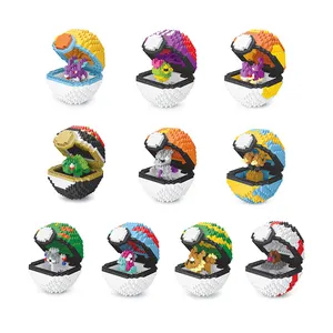 Venta caliente dibujos animados Poke <span class=keywords><strong>Pika</strong></span> Bulbasaur Gengar figuras ensambladas bloques de construcción Mini muñecas hechas a mano niños juguetes de bloques de construcción - Product Image 1