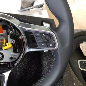 Volante Volant de cuero negro sin botón para Porsche 911 991 992 Cayenne 958 987 Boxster 986 Panamera 970 Taycan <span class=keywords><strong>Macan</strong></span> - Product Image 5