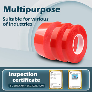 Red Film Yellow Paper <b>Clear</b> PET Acrylic Heat Resistance Double-Sided Polyester <b>Tape</b> for Automotive Parts - Product Image 2