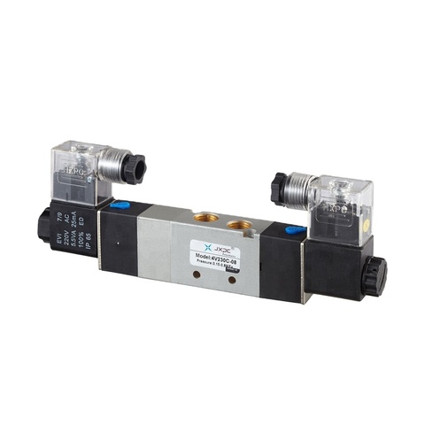 4V230C-08 DC 24V 3 Position 5 Way 1/4PT 1/8PT Pneumatic Air Solenoid Valve