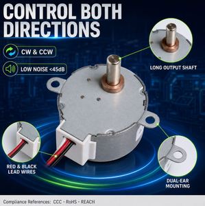 Moteur à engrenages synchrone bidirectionnel 42TYJ AC 110V 220V CW CCW réversible pour machine à laver, pompe distributrice de détergent automatique - Product Image 4