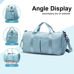 Custom Dry Wet Sport Duffel <b>Holdall</b> Training Yoga Travel <b>Overnight</b> Weekend Shoulder Tote Gym Bag with Shoes Compartment - Product Image 2