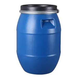 Innopack-tambor grande de plástico HDPE, barril de 60L de plástico azul, Cubo de pintura química, forma redonda de comida