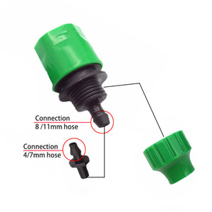 Connecteur d'eau en plastique 4/7 à raccord rapide pour tuyau d'irrigation de jardin, système d'arrosage goutte à goutte, adaptateur de tuyau en vrac - Product Image 4
