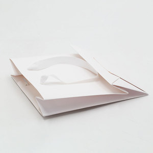 Sang Trọng Độ Ẩm Bằng Chứng Tùy Chỉnh Số Lượng Lớn Trắng Mua Sắm Giấy Túi Quà Tặng Bán Buôn - Product Image 3