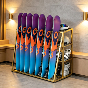 Chariot <span class=keywords><strong>de</strong></span> rangement autoportant pour équipement <span class=keywords><strong>de</strong></span> <span class=keywords><strong>ski</strong></span>, support métallique multi-niveaux pour snowboard, idéal pour la maison, la salle <span class=keywords><strong>de</strong></span> <span class=keywords><strong>ski</strong></span> et la <span class=keywords><strong>location</strong></span> en <span class=keywords><strong>station</strong></span>. - Product Image 6