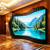 Écran matriciel LED dynamique IP65 étanche facile à installer, affichage de scène en forme de vague, location d'écran matriciel interactif