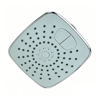 Produit phare : Robinet de salle de bain finition chromée 100x100mm avec pommeau de douche pluie et brume pour toilettes et salles de douche d'hôtel, installation facile