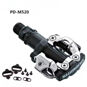 Pédales de vélo <span class=keywords><strong>Shimano</strong></span> PD-M520 M540 <span class=keywords><strong>SPD</strong></span> en chrome-molybdène et aluminium, pédales compactes pour VTT, pédales autobloquantes avec SM-SH51 ou SH56 - Product Image 5