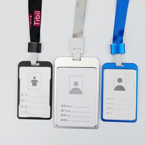 High Quality Wholesale Fashion Aluminum Alloy Business <b>Card</b> Holder Office Working <b>Card</b> Ribbon 3 (7.62cm) <b>Thickness</b> 1mm Custom - Product Image 1