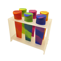 Tube à glaces réutilisable en silicone facile à démouler pour la fabrication maison de glaces et de bâtonnets glacés, avec couvercle