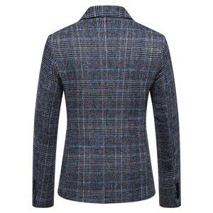 <span class=keywords><strong>Homme</strong></span> Plaid Imprimer <span class=keywords><strong>Blazer</strong></span> Costumes Slim Simple Boutonnage Vestes D'affaires Costume Formel <span class=keywords><strong>Tweed</strong></span> Tissu pour Manteau - Product Image 6