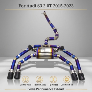 Sistema de <span class=keywords><strong>Escape</strong></span> Catback de Titanio Boska de Alto Rendimiento para <span class=keywords><strong>Audi</strong></span> <span class=keywords><strong>S3</strong></span> 2.0T 2015-2023 con Válvula Eléctrica y Silenciador ¡OFERTA! - Product Image 1