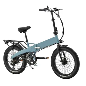 Bicicleta elétrica e bicicleta esportiva elétrica de longo alcance para adultos, bicicleta elétrica dobrável de 20 polegadas com freio a disco