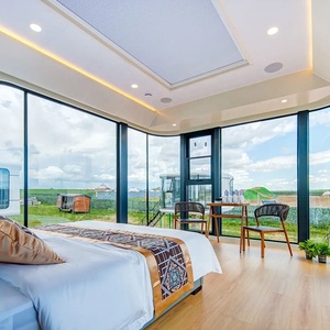 Nhà tiền chế hiện đại sang trọng không gian tiện lợi cabin cabin du lịch homestay di động <span class=keywords><strong>container</strong></span> nhà tiền chế khách sạn làm kính thép - Product Image 4