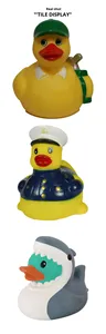 Jouets de bain en forme de canard en PVC imprimé licorne, personnalisables en lot, avec motifs variés - Product Image 6
