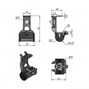 Abrazadera de Suspensión Tipo J HCT-8-12 ADSS para Cable de Fibra Óptica Aéreo de 8-12 mm, para Vano de 50-200 m - Product Image 2