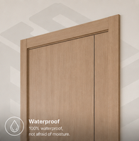 Porte intérieure Belson en WPC stratifié PVC, gravée CNC, avec décoration à fines lignes noires, résistante aux termites, pour maison
