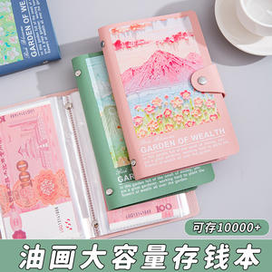 Nuevo Libro de Ahorros de Cuero Suave con Diseño de Pintura al Óleo, Organizador de Efectivo, Clip para Billetes, Libro de Ahorros, Libro de <span class=keywords><strong>Contabilidad</strong></span> - Product Image 5