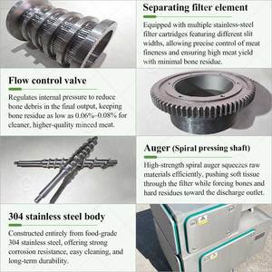Séparateur mécanique de viande et d'os d'aile de poulet de boeuf désossé désosser la machine séparée de désossage à vendre - Product Image 4
